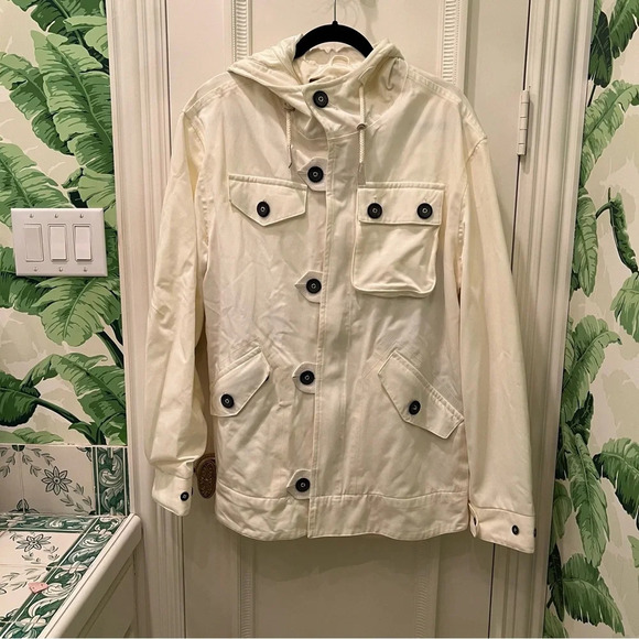 Burton Men’s Snowboarding Ski Snow Jacket with Hood Coat Size M White - Picture 1 of 6